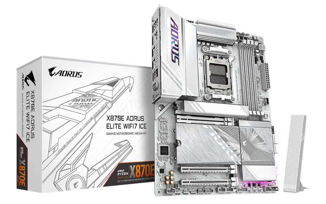 GIGABYTE X870E AORUS Elite WIFI7 ICE AMD AM5 LGA 1718 Motherboard