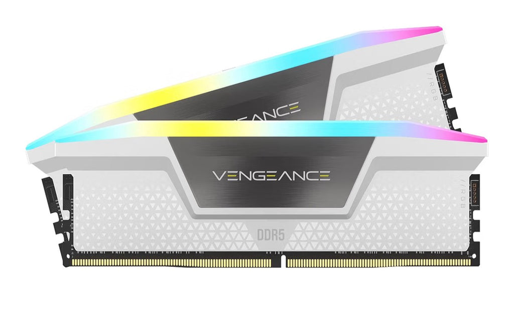 CORSAIR Vengeance RGB DDR5 RAM 32GB (2x16GB) Up to 6000MHz CL36-44-44-96 1.35V Intel XMP 3.0 Desktop Computer Memory - White