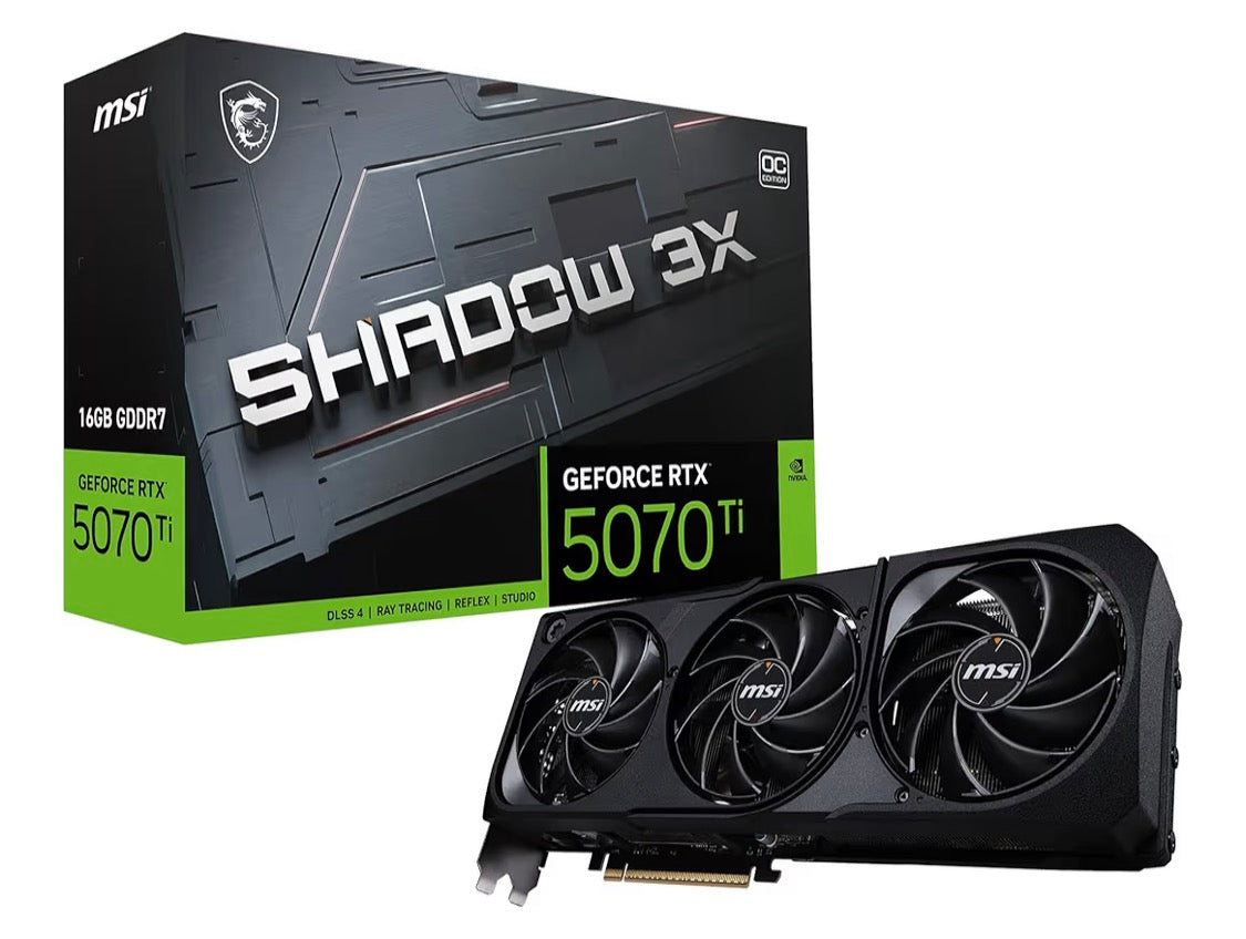MSI Gaming RTX 5070 TI 16G Shadow 3X OC Graphics Card